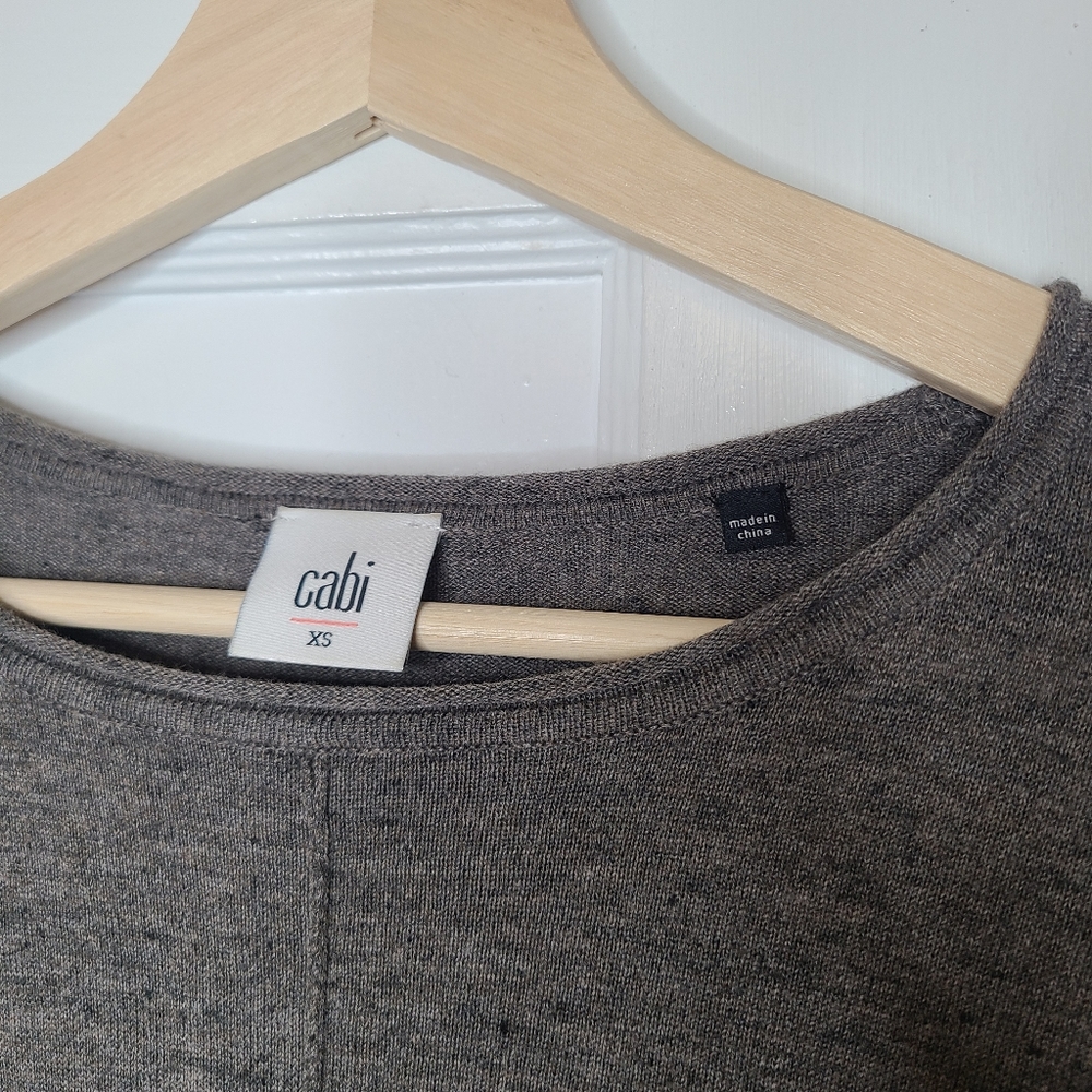 CAbi Heather Mushroom Tunic Knit Sweater Top - Picture 6 of 10